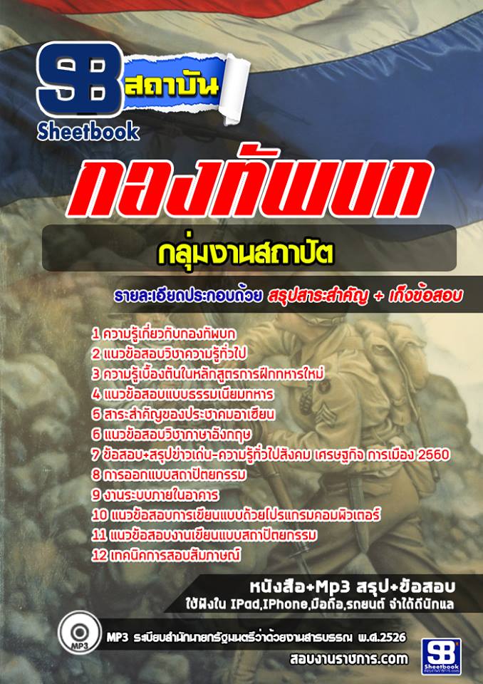 แนวข้อสอบกลุ่มงานสถาปัต กองทัพบก