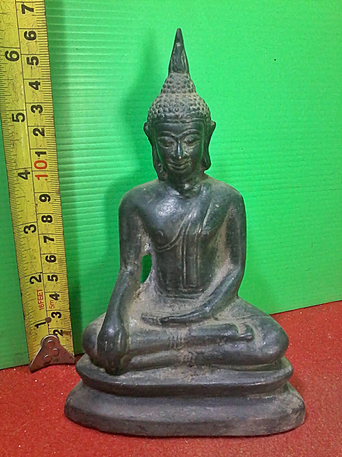 พระบูชา พระอู่ทอง ปางสดุ้งมาร หน้าตัก 4 นิ้ว เนื้อโลหะสำริด