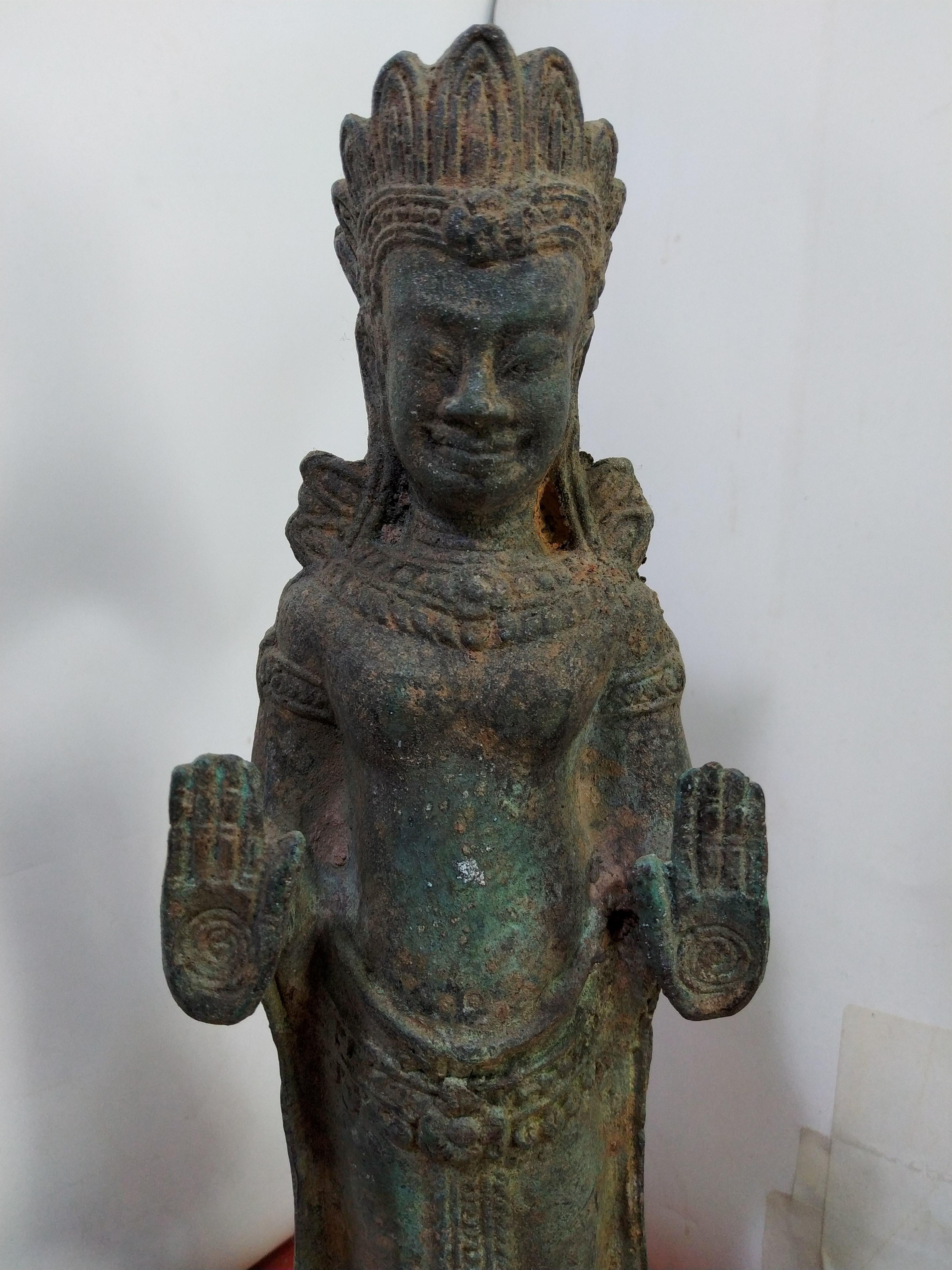 พระเทริดขนนก ลพบุรี ปางห้ามสมุทร สูง 12 นิ้ว