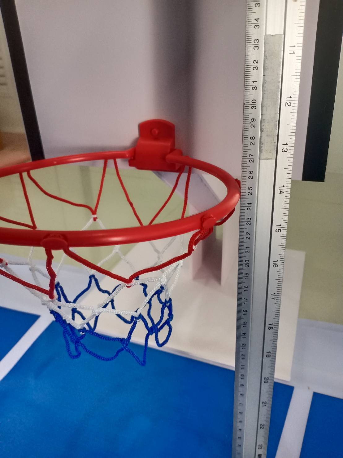 สนามหุุ่นยนต์นักบาสเกตบอล พร้อมแป้นบาสและห่วง ขนาดมาตรฐาน สพฐ. Ex
