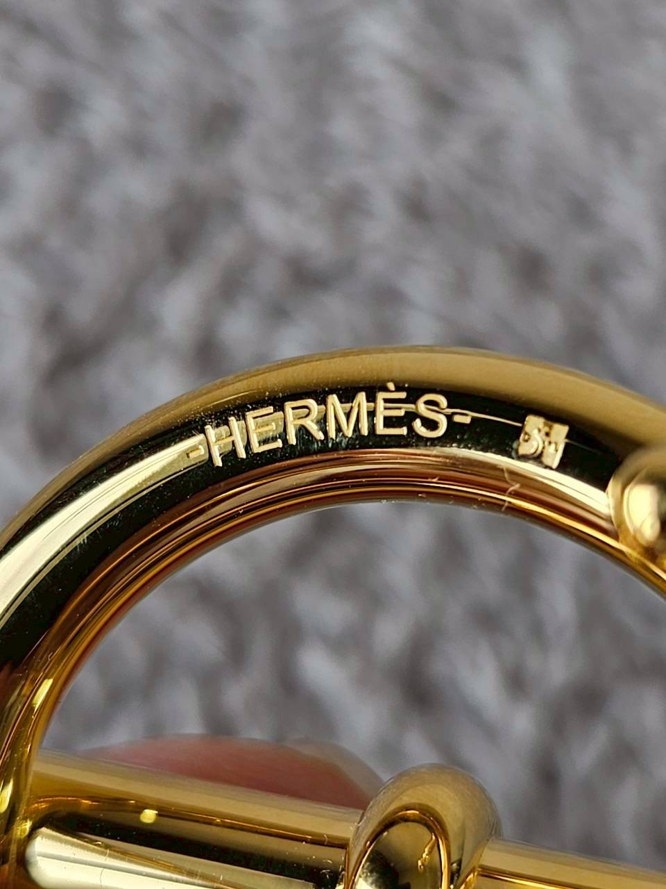 Hermes Belt สายสีเขียว/น้ำเงิน หัวกลมทอง