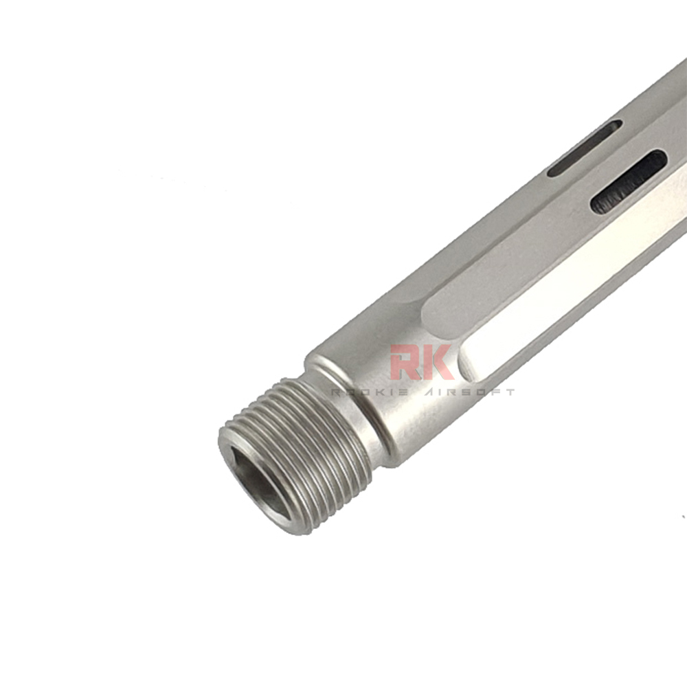 RWA Agency Arms Stainless Steel Threaded Outer Barrel for Marui G17 (Silver)