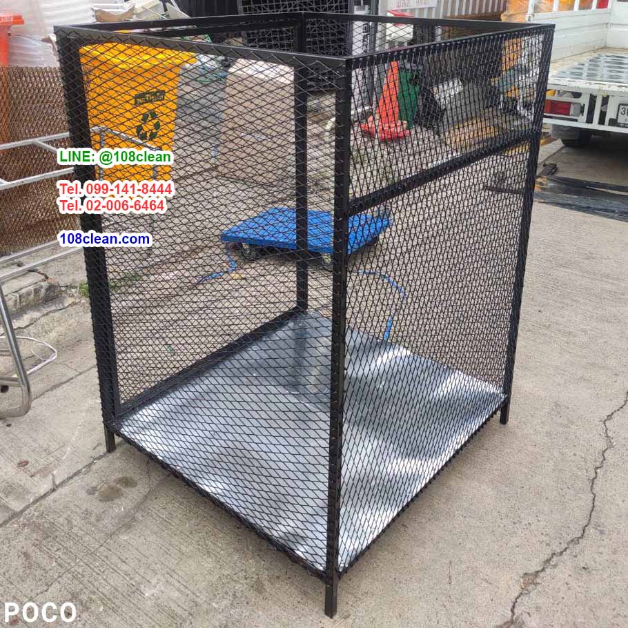 ตะแกรงทิ้งขยะขนาดใหญ่แบบมีประตู