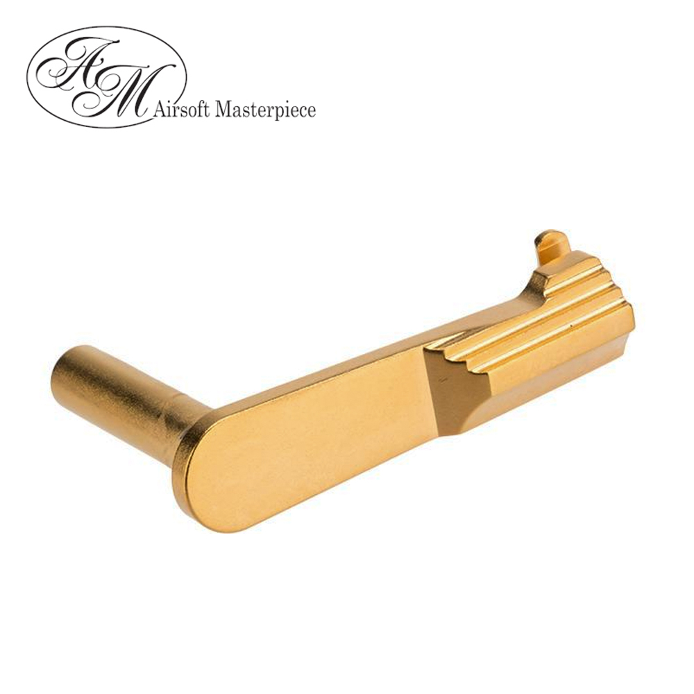 Airsoft Masterpiece CNC Steel Slide Stop - Type 2 (Gold)