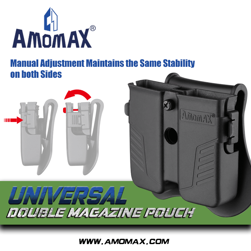 AMOMAX Universal Double Magazine Pouch (Black)