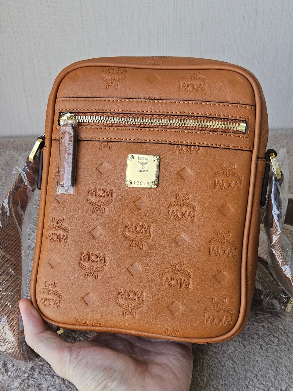 MCM Klassik Leather Crossbody Mini Bag