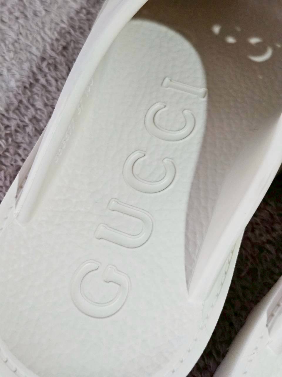 Gucci Platform Perforated G Sandal White