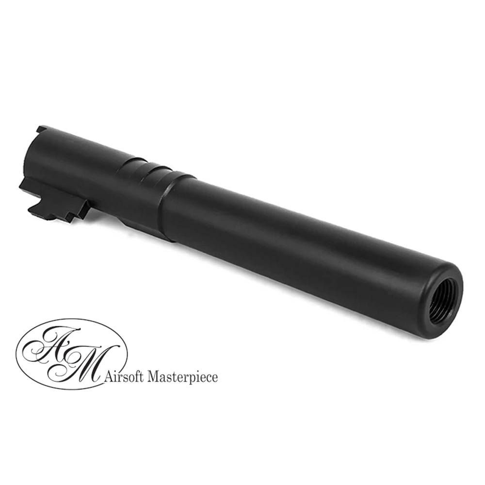 Airsoft Masterpiece .45 ACP ALUMIINUM Threaded Fix Outer Barrel for Hi-CAPA 5.1 (Black)