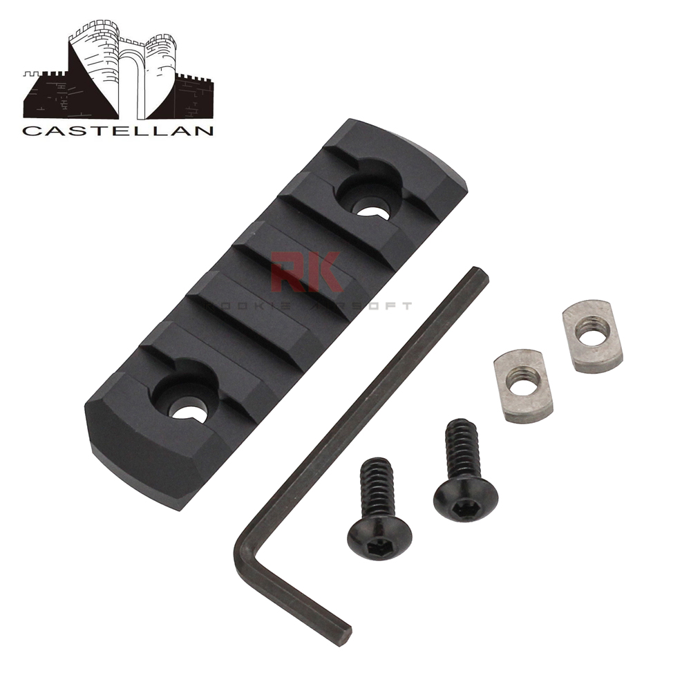 Castellan M-Lok 5 Slot Aluminum Rail (Black)