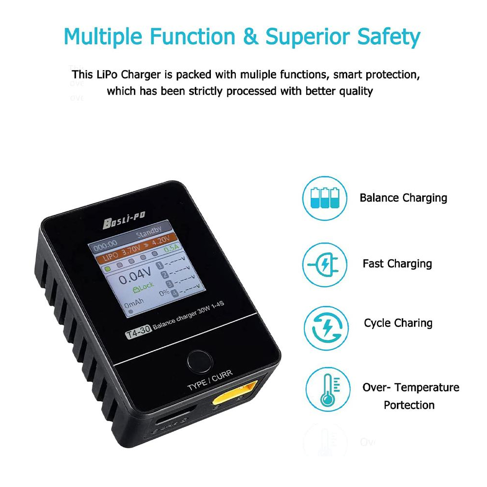 BosLi-Po T4-30 1s-4s LiPo / LiHv Smart Balance Charger