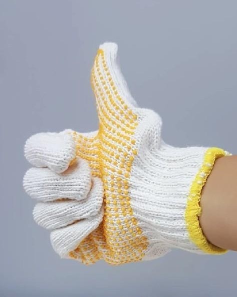 ถุงมือผ้า มีปุ่มกันลื่น