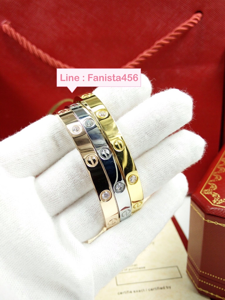 กำไลคาเทียร์ รุ่นเพชร Hiend cartier bracelet Love diamonds