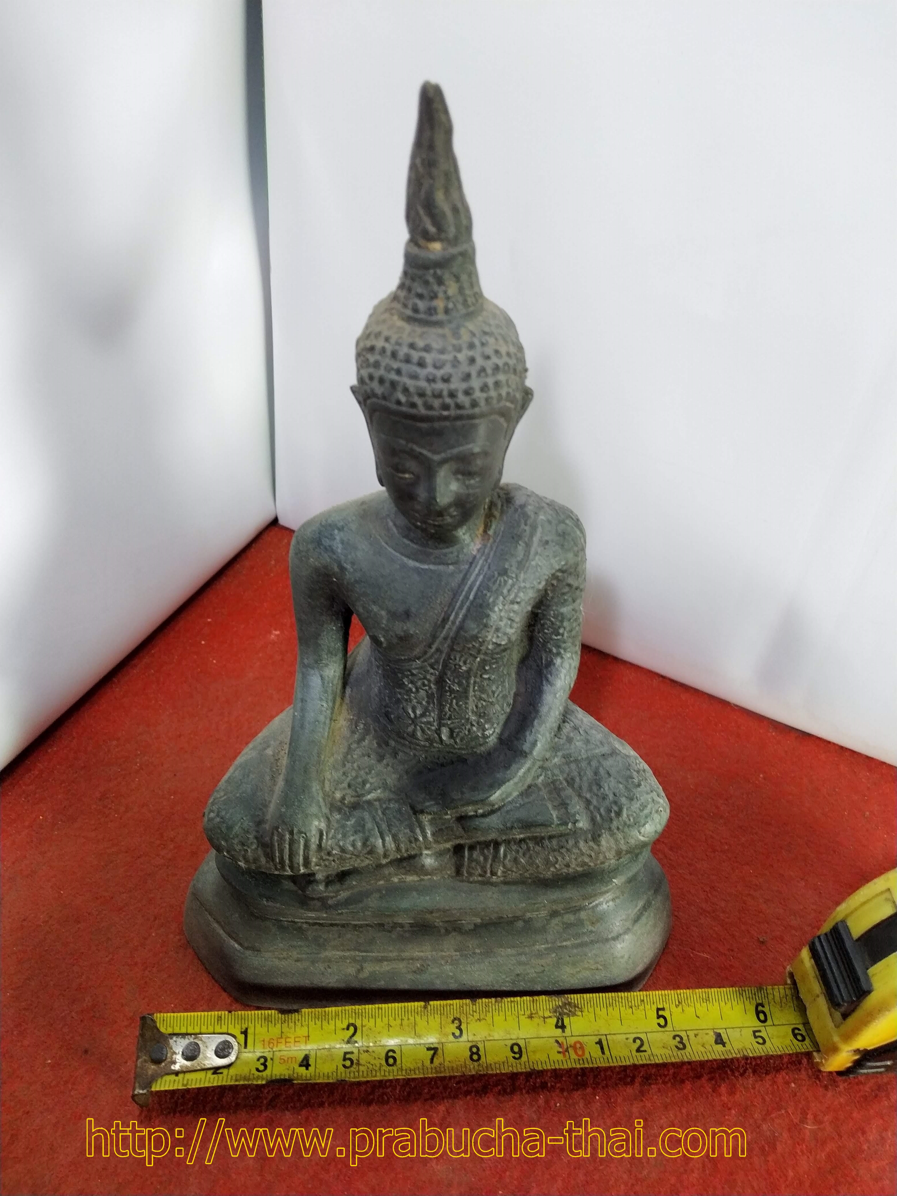 พระอู่ทอง ปางมาวิชัย ทรงจีวรลายดอกพิกุล หน้าตัก 5 นิ้ว