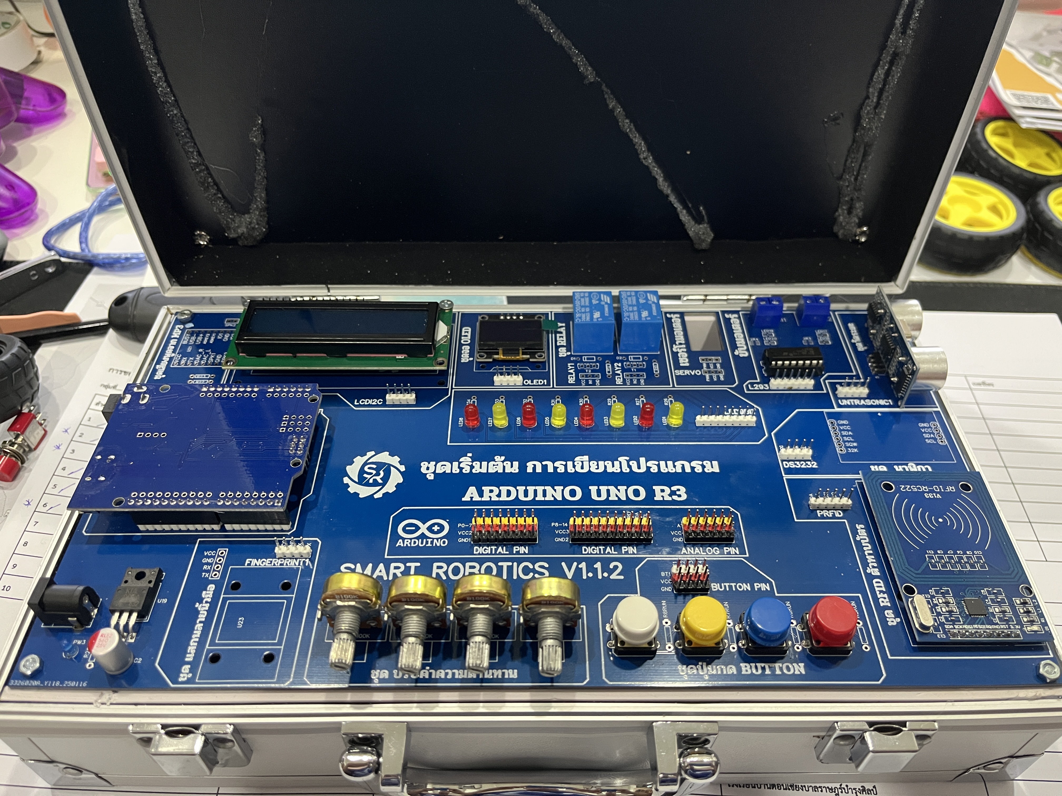 ชุดฝึกสำหรับเขียนโปรแกรม ARDUINO UNO R3 รวมคู่มือสอน ใบงาน และโค๊ดตัวอย่าง