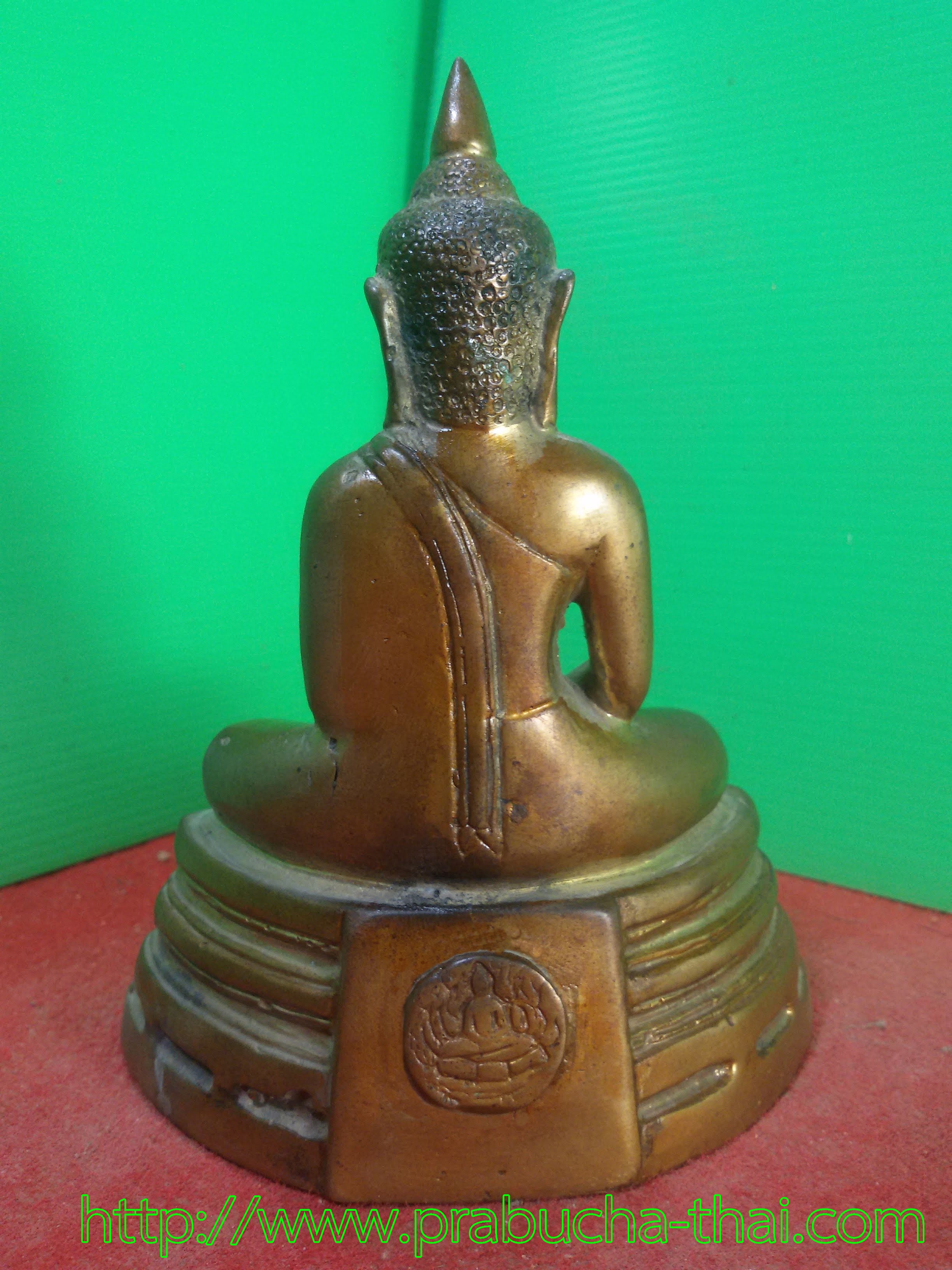 พระพุทธโสธร วัดโสธรวรารามวรวิหาร ฐาน 4 นิ้ว เนื้อสำริดทองเหลือง