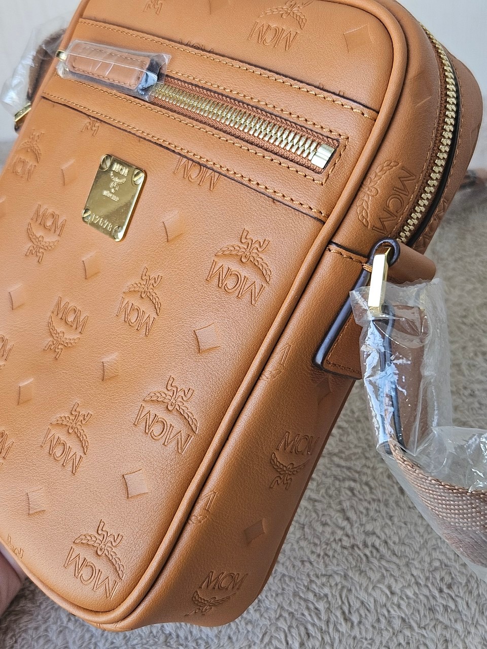 MCM Klassik Leather Crossbody Mini Bag