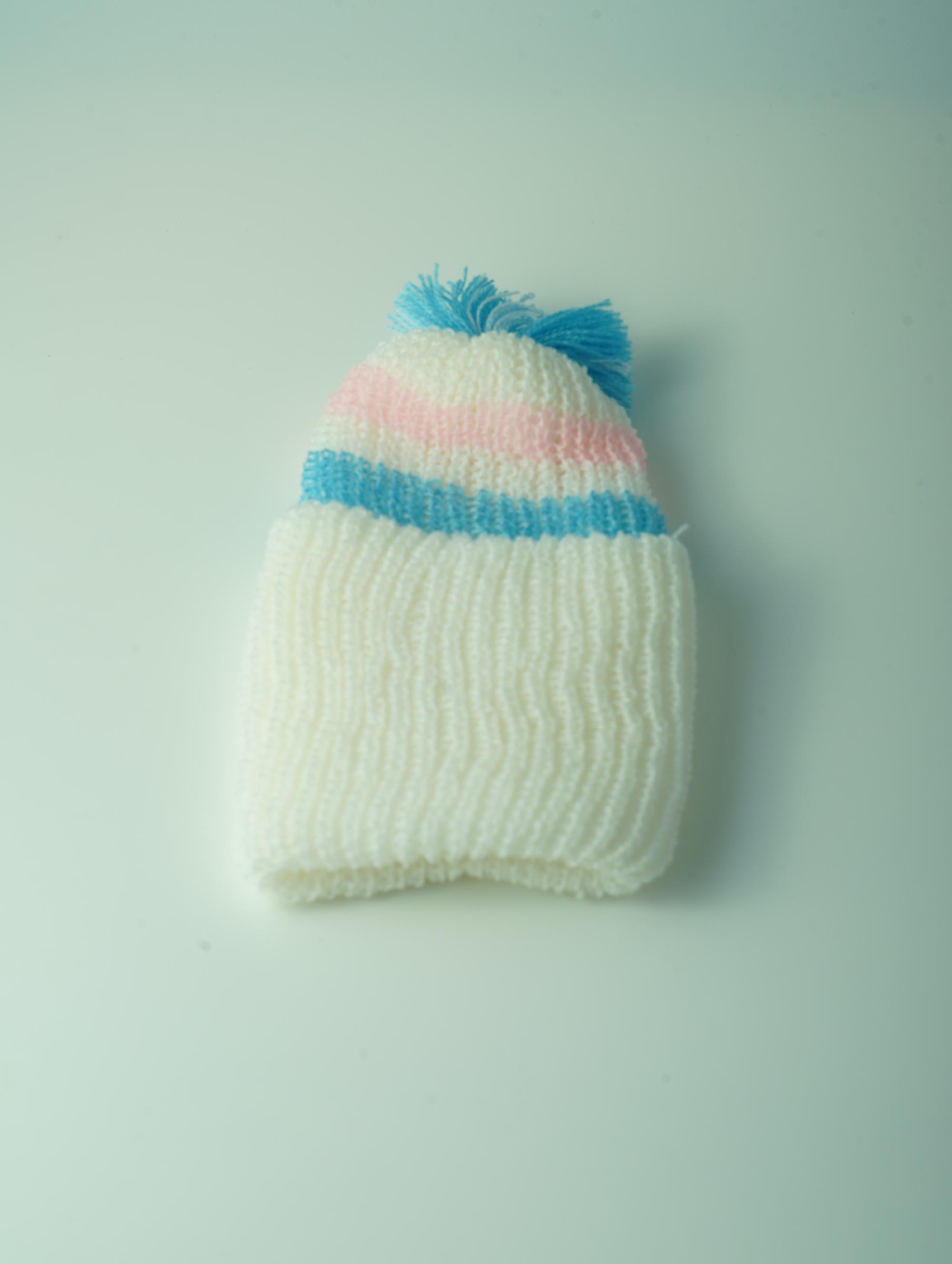 ขายส่ง หมวกไหมพรมเด็กแรกเกิด รุ่นหมวกเปล่า-ริ้วคู่ (ราคาต่อโหล) nongnini1988