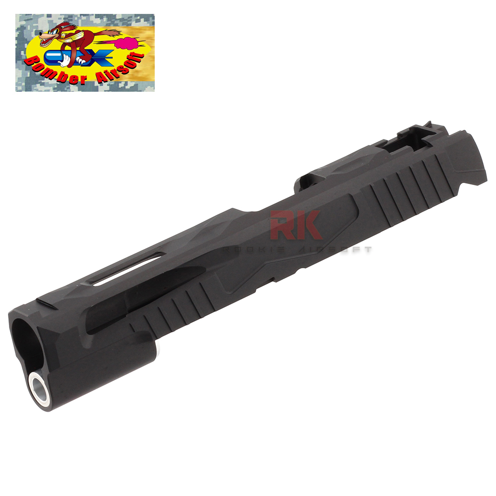 Bomber Battle Aluminum Standard Slide for Marui Hi-CAPA 5.1 / 1911 - Black