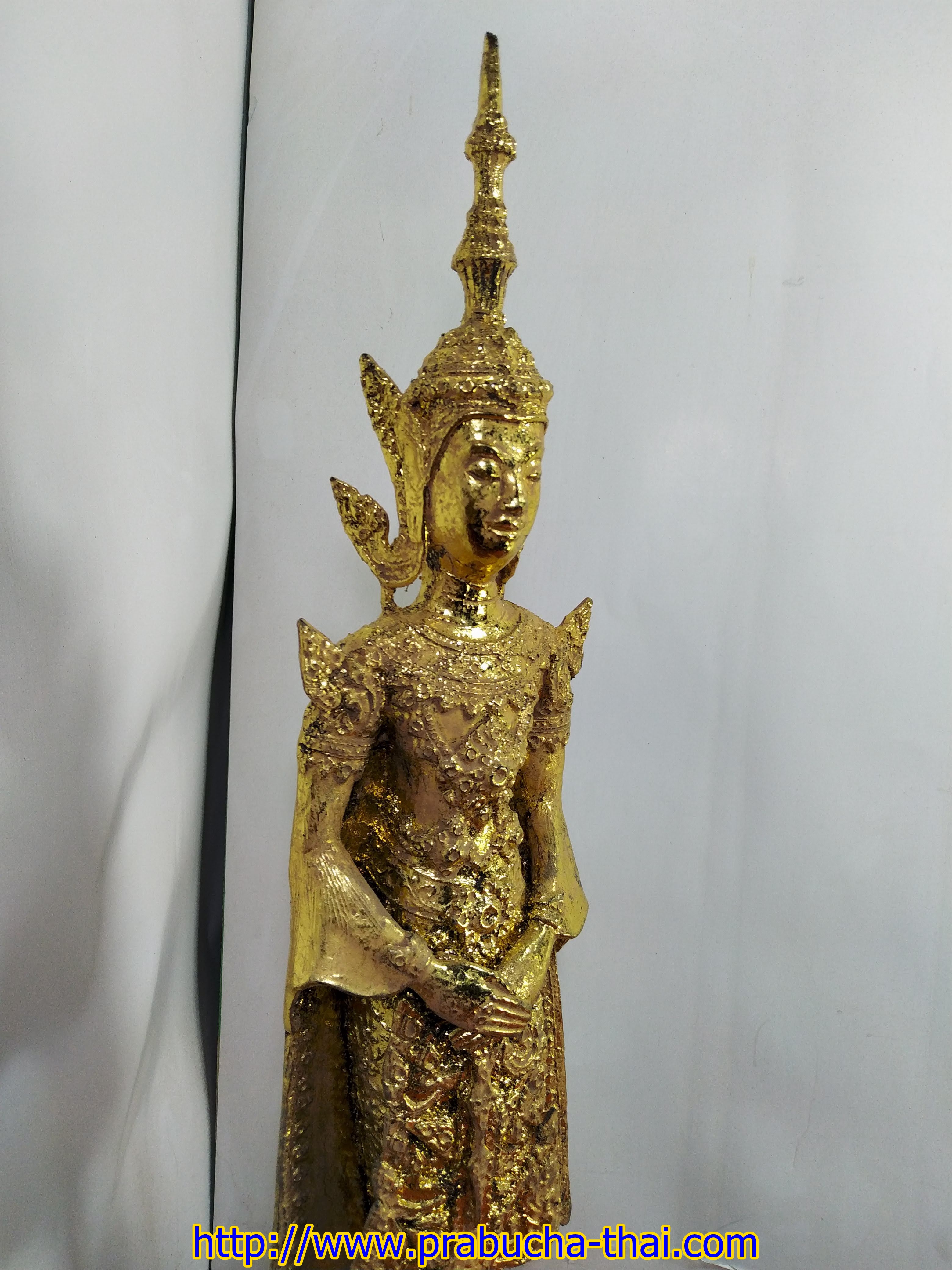 พระรัตนะ ปางถวายเนตร พระประจำวันอาทิตย์ เนื้อสำริดลงรักปิดทอง