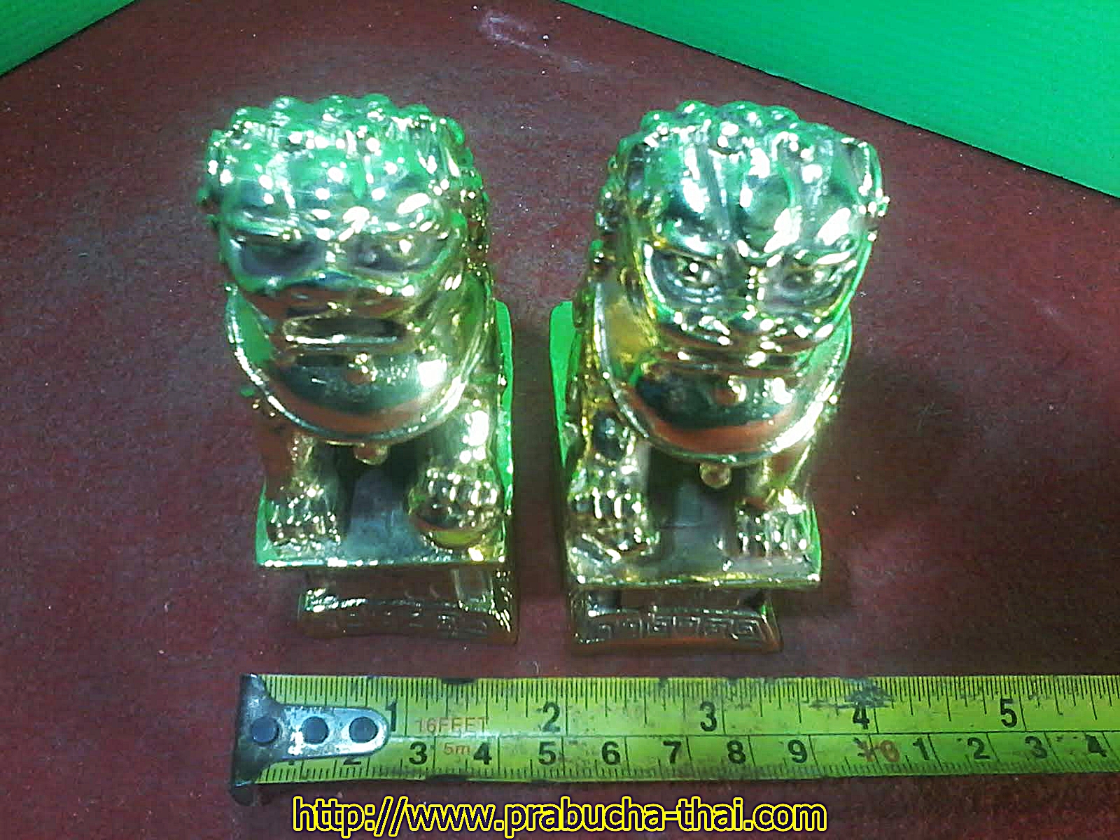 สิงห์ คู่ มหามงคล เนื้อสำริดทองเหลือง