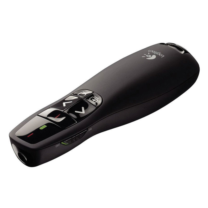 Logitech Wireless Presenter R400 with Laser Pointer - USB (รีโมทเลเซอร์พอยเตอร์ ระยะไกลถึง 15 เมตร)