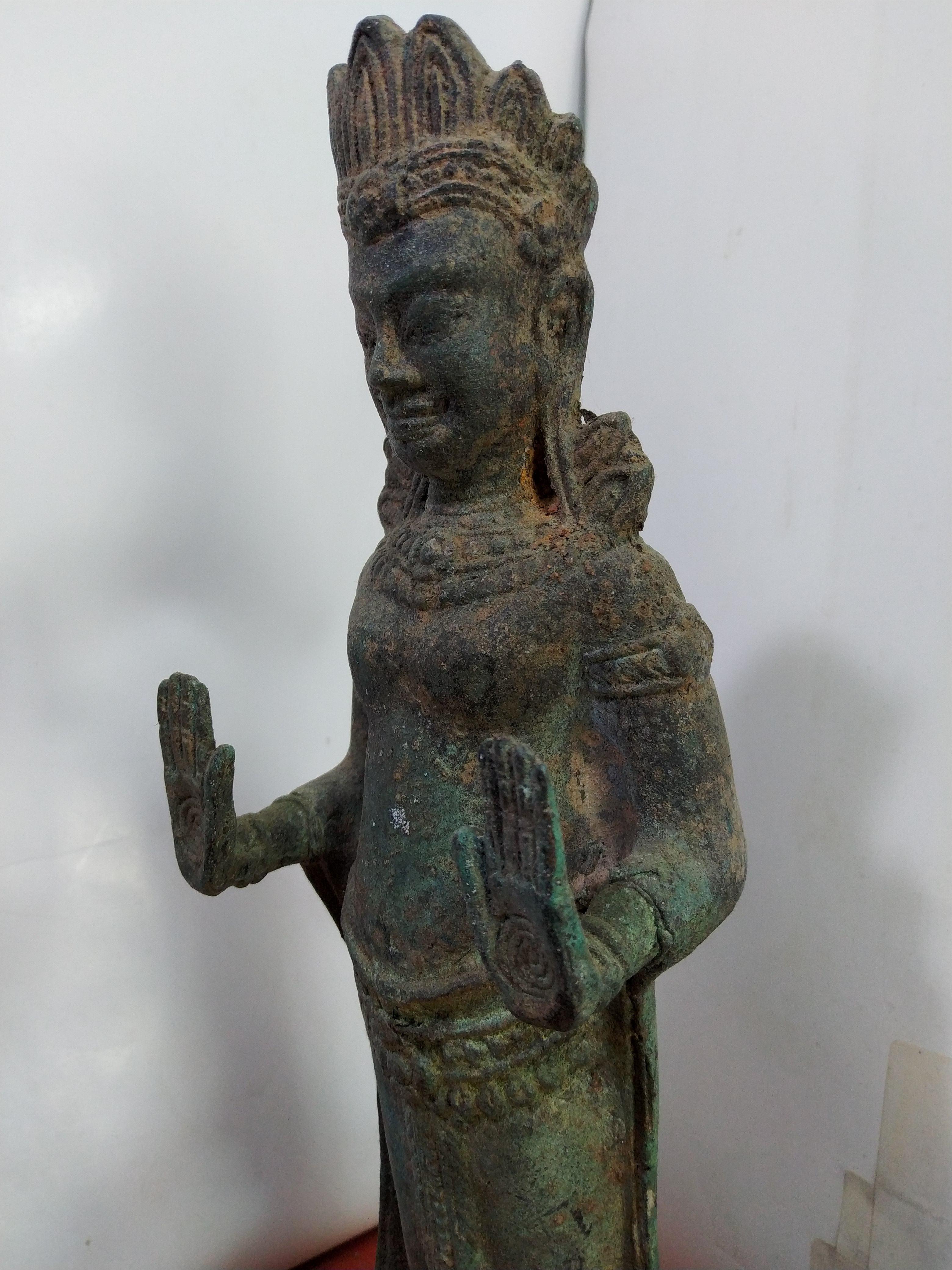 พระเทริดขนนก ลพบุรี ปางห้ามสมุทร สูง 12 นิ้ว