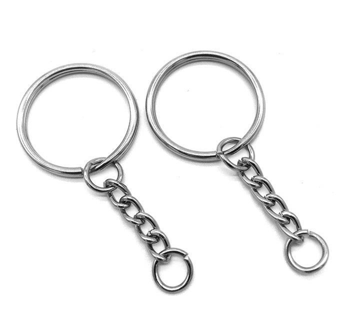 100ชิ้น, 500ชิ้น อะไหล่พวงกุญแจ พวงกุญแจ ห่วงพวงกุญแจ