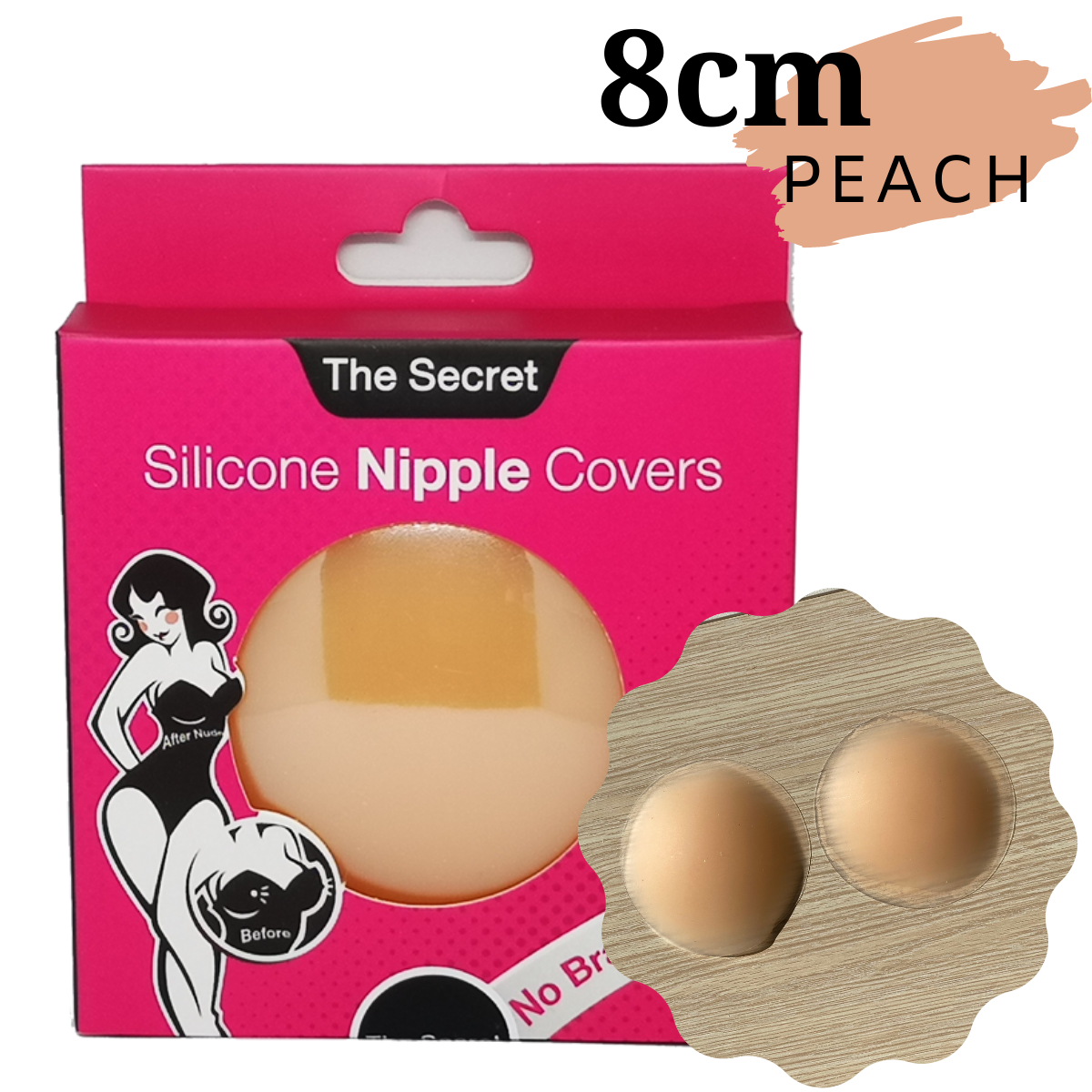 ซิลิโคนแปะจุก ที่ปิดหัวนม แปะหัวนม ปิดจุกนม เนื้อเจลทรงดอกไม้ขนาด 6.5cm และเนื้อด้านทรงวงกลมขนาด 8cm ซิลิโคนปิดจุก