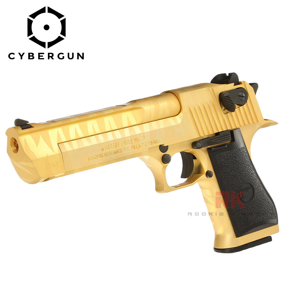 Cybergun (WE) Desert Eagle Tiger Stripe .50AE GBB Pistol - Gold