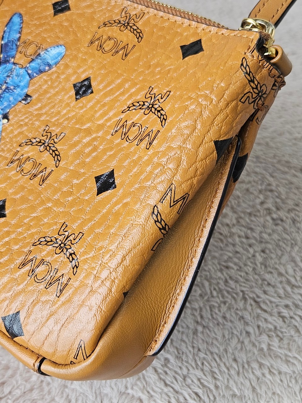 MCM Rabbit Top Zip Crossbody