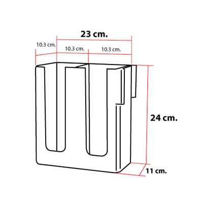 กล่องใส่แก้ว หรือ ที่ใส่แก้ว 2 ช่อง 1610-408