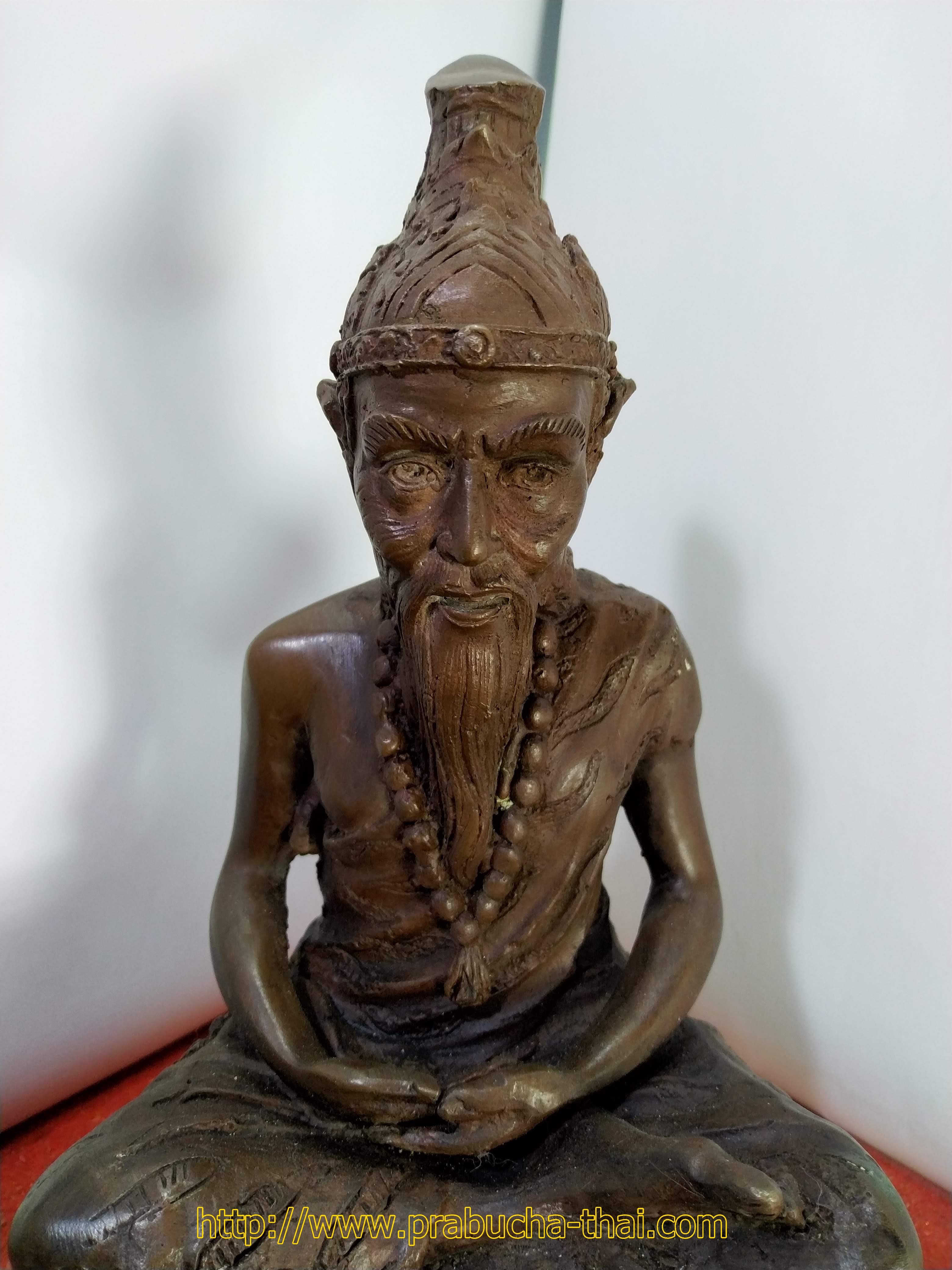 พ่อปู่ฤาษีนารอดนั่งสมาธิ หน้าตัก 5 นิ้ว เนื้อโลหะสำริด