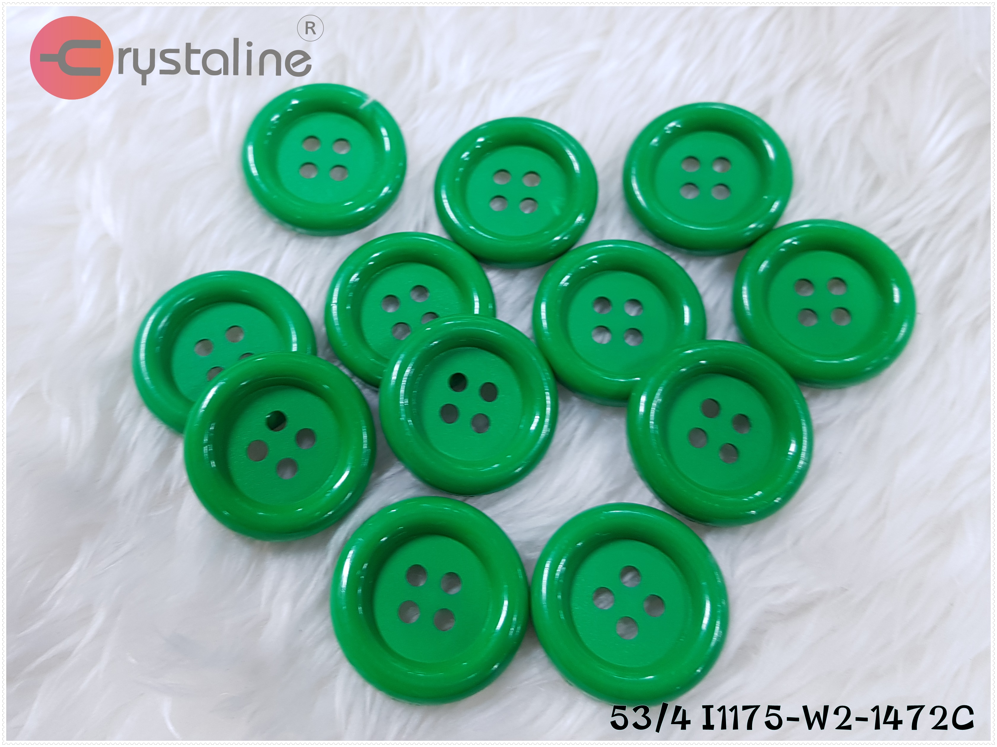 Big button - Green col. (size 53L,50pcs/pack)