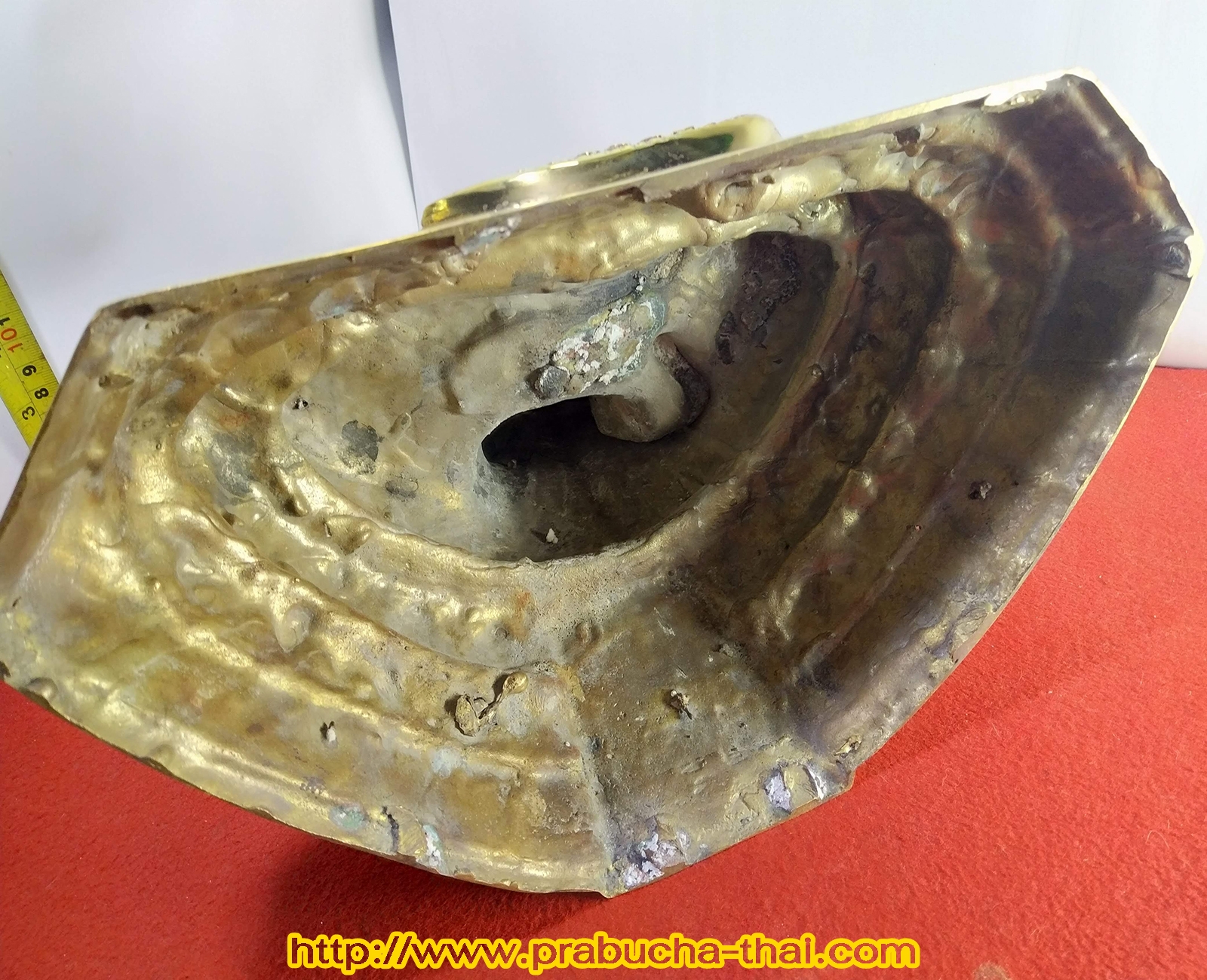 พระพุทธ ปางมารวิชัย หรือ ชนะมาร หน้าตัก 9 นิ้ว เนื้อทองเหลืองขัดเงา