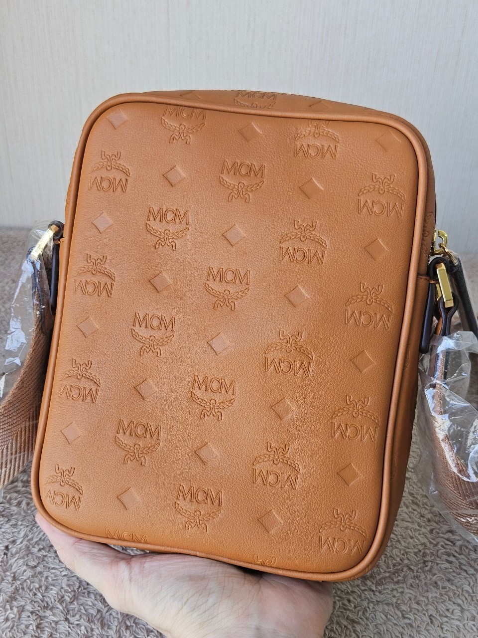 MCM Klassik Leather Crossbody Mini Bag