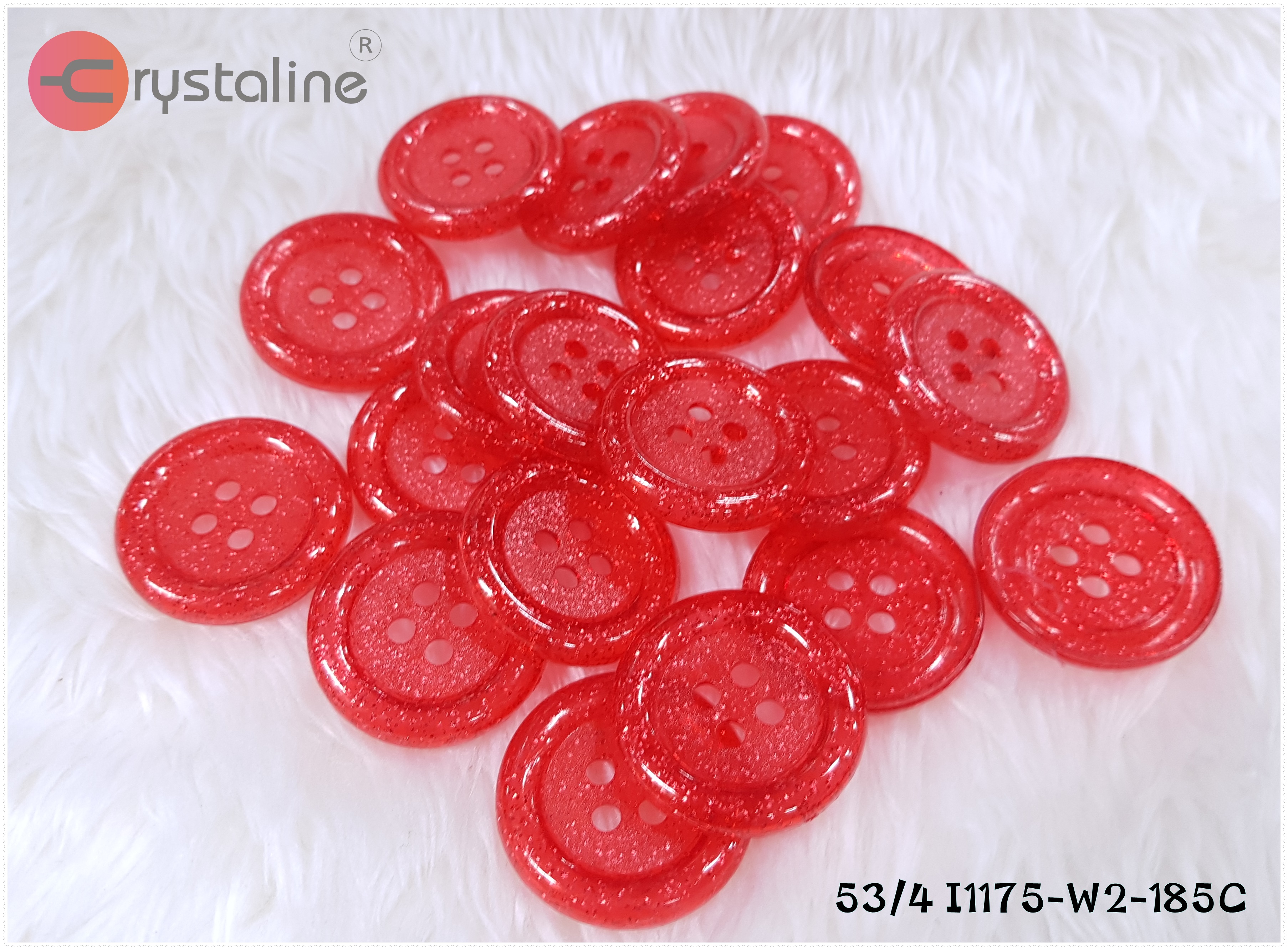 Big button - Red col. (size 53L,50pcs/pack)