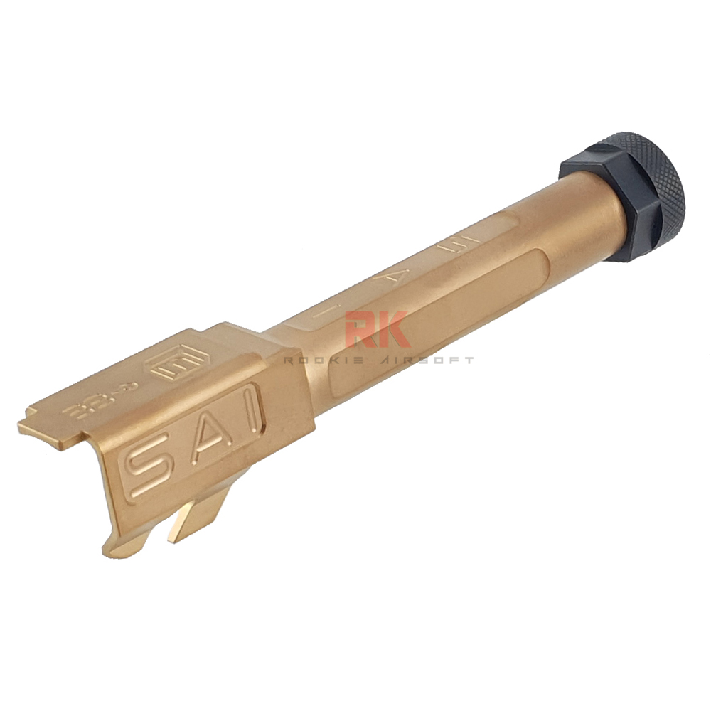 GunsModify SAI Stainless Threaded Barrel for Marui G19 (Rose Gold)
