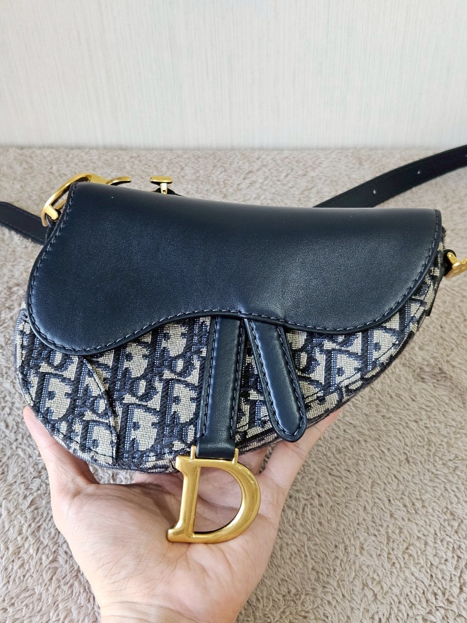 Dior Mini Soft Saddle Bag with Strap