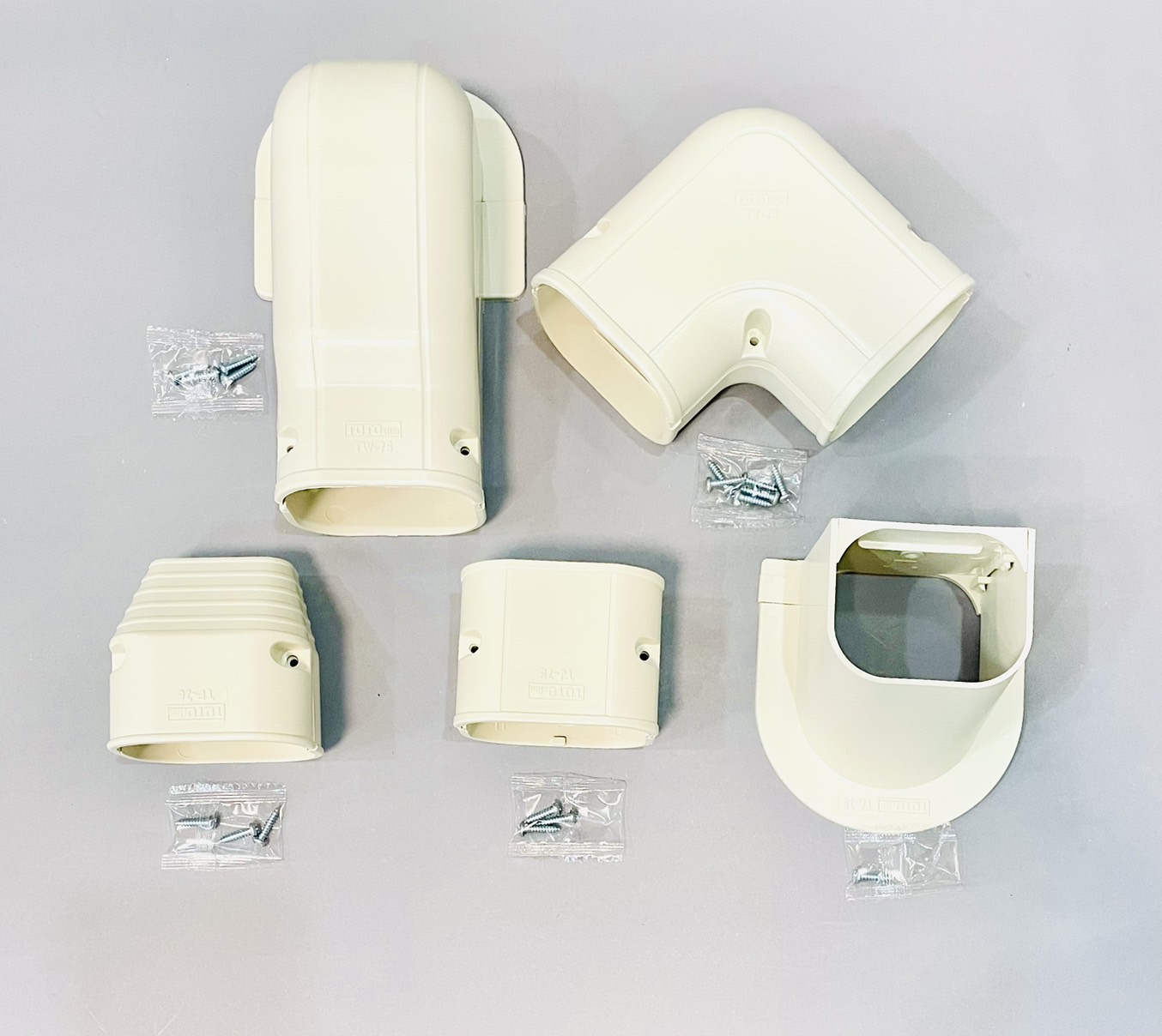 ฝาครอบรางแอร์ TW/AW75 สีครีม (หัวกะโหลก)