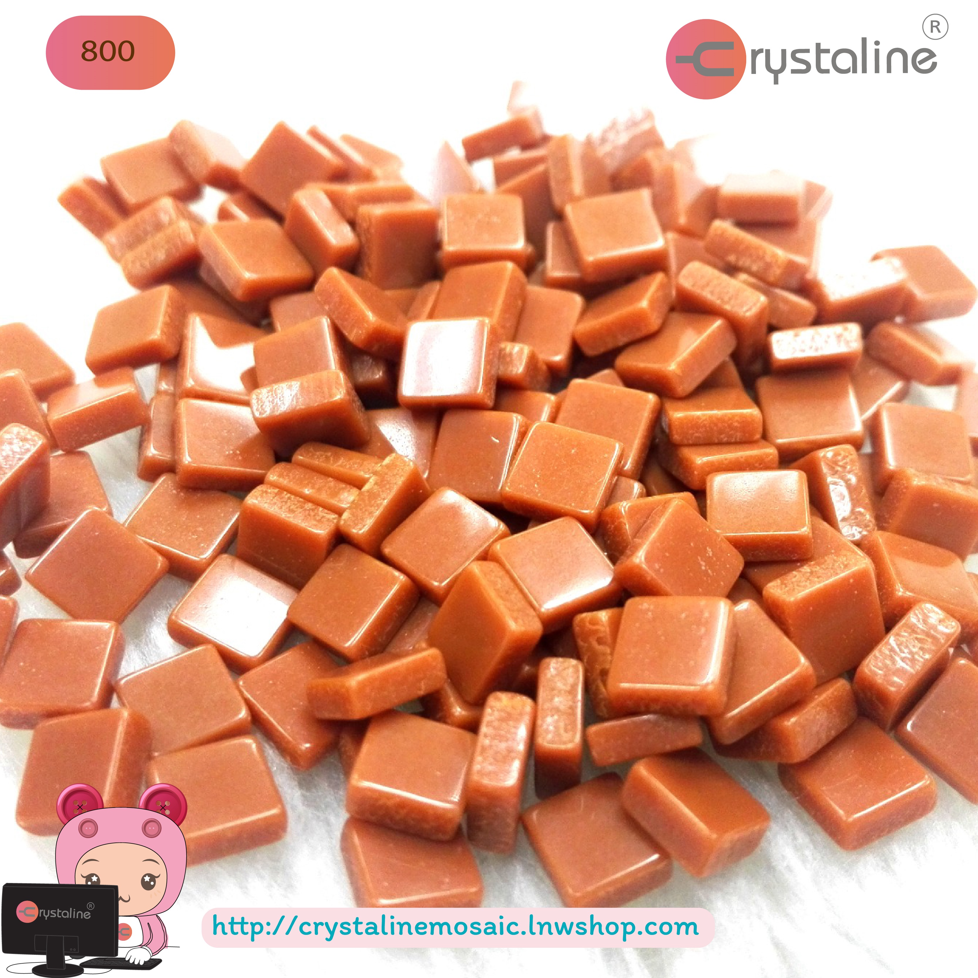 Mosaic Opaque 10 x 10 mm. ( 500 g./pack)