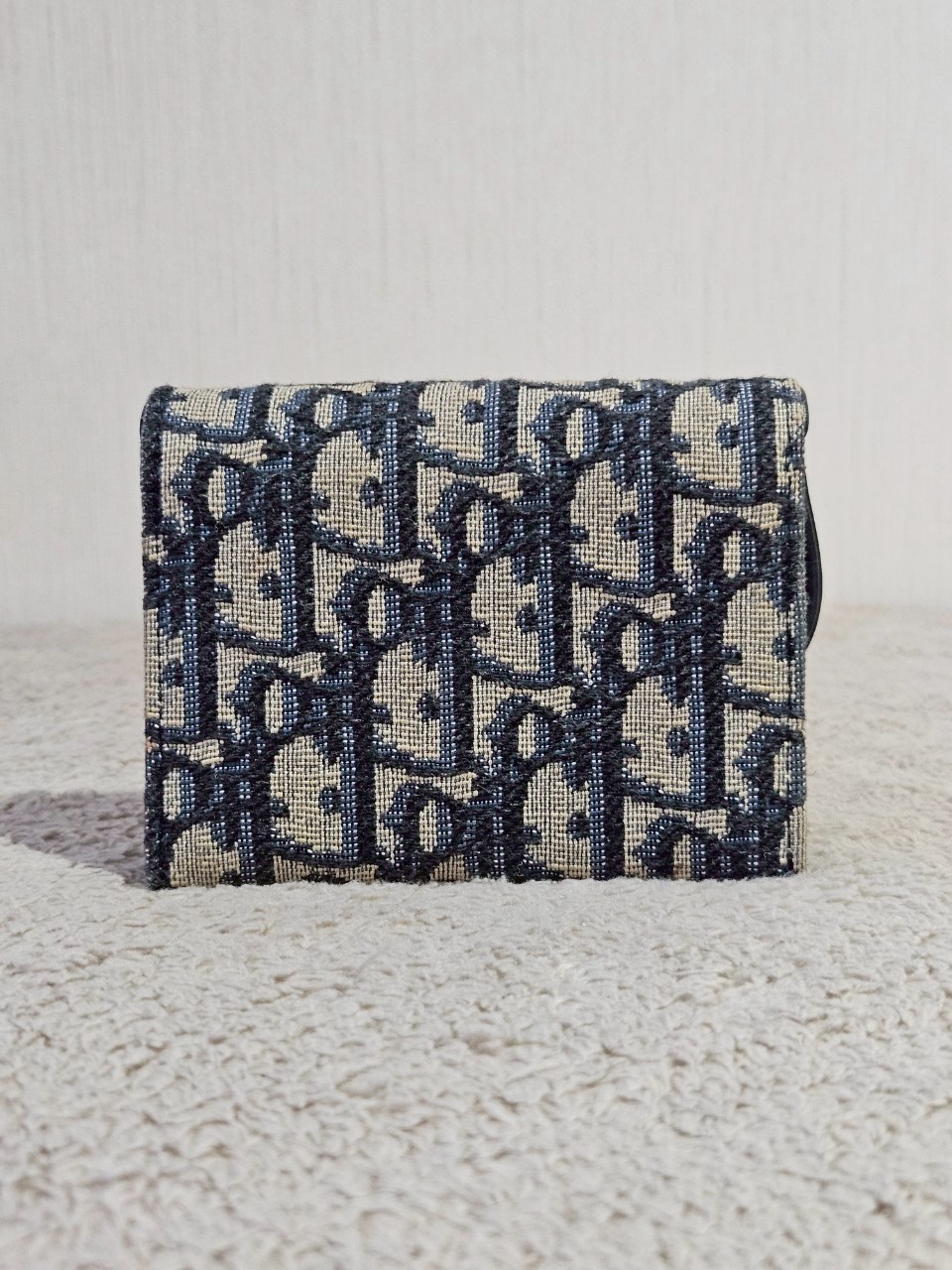 Dior Saddle 5 Gusset Card Holder Blue Dior Oblique Jacquard
