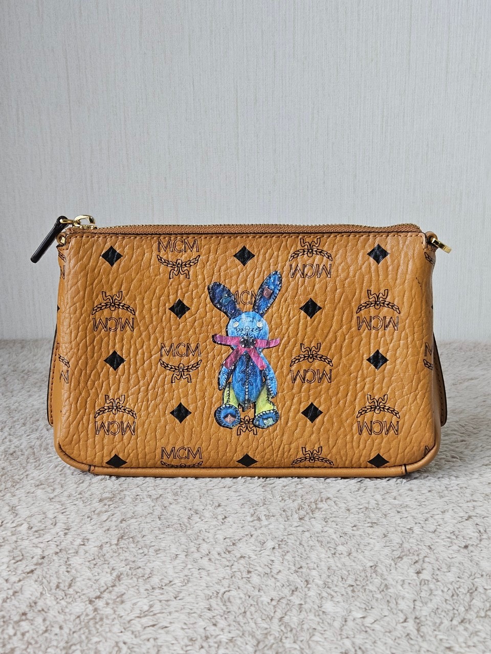 MCM Rabbit Top Zip Crossbody