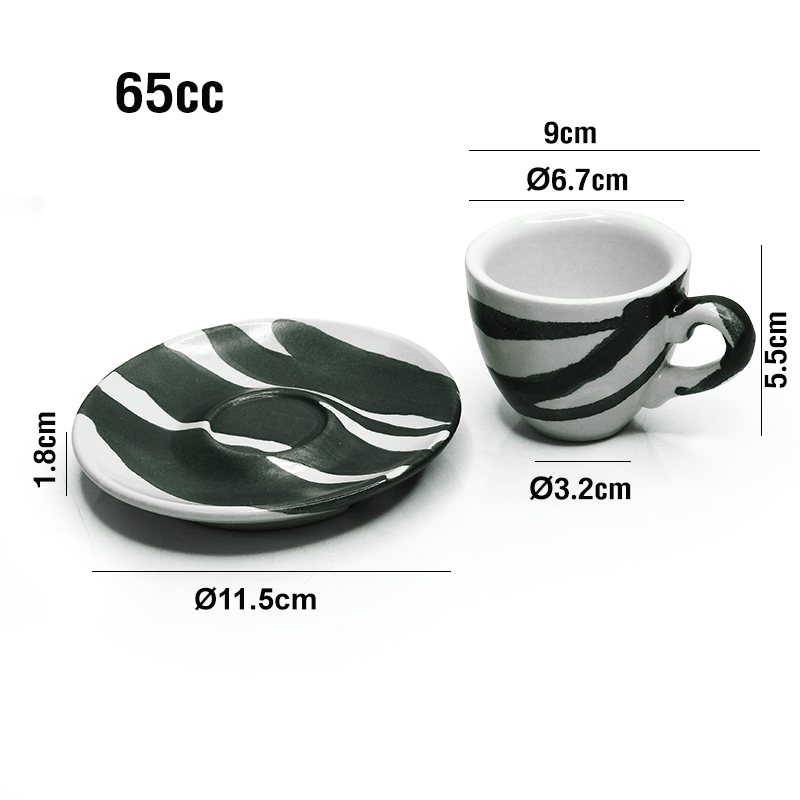 แก้วกาแฟ เอสเปรสโซ่ X3 65 CC.พร้อมจานรอง