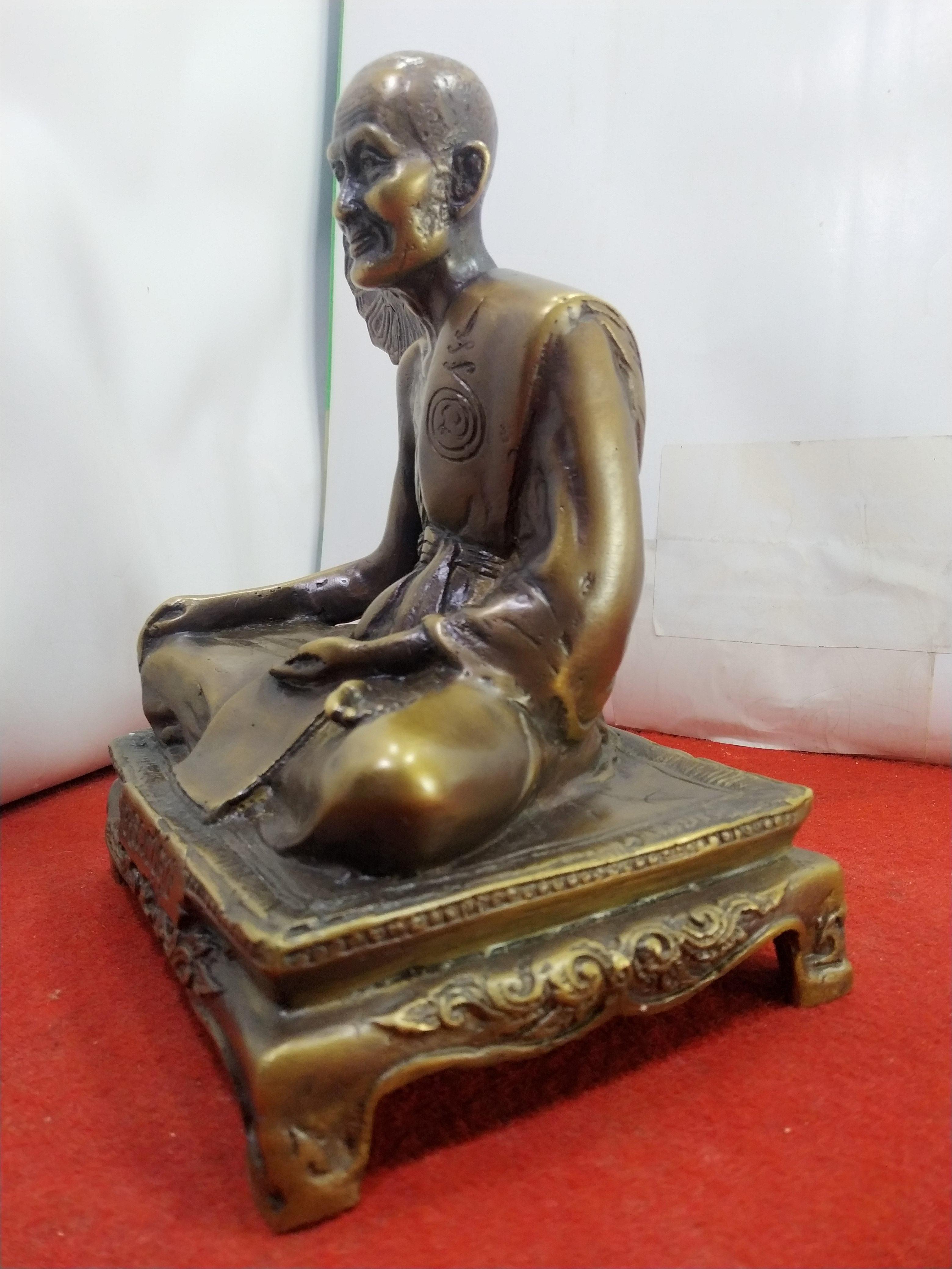 หลวงปู่ศุข วัดปากคลองมะขามเฒ่า หน้าตัก 5 นิ้ว เนื้อโลหะสำริด