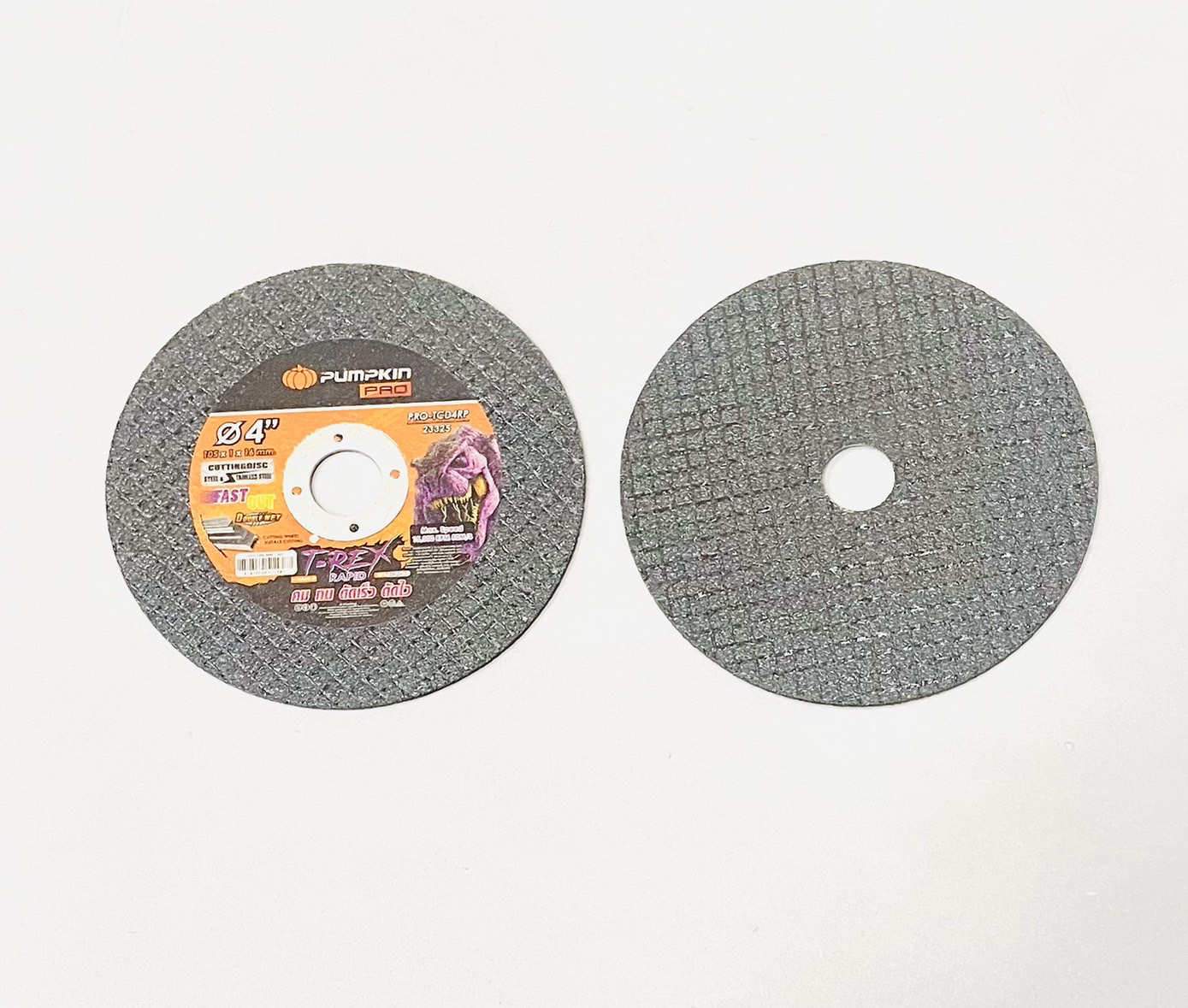 แผ่นตัดสแตลเลส ขนาด 4" บาง 1มิล พัมคินโปร