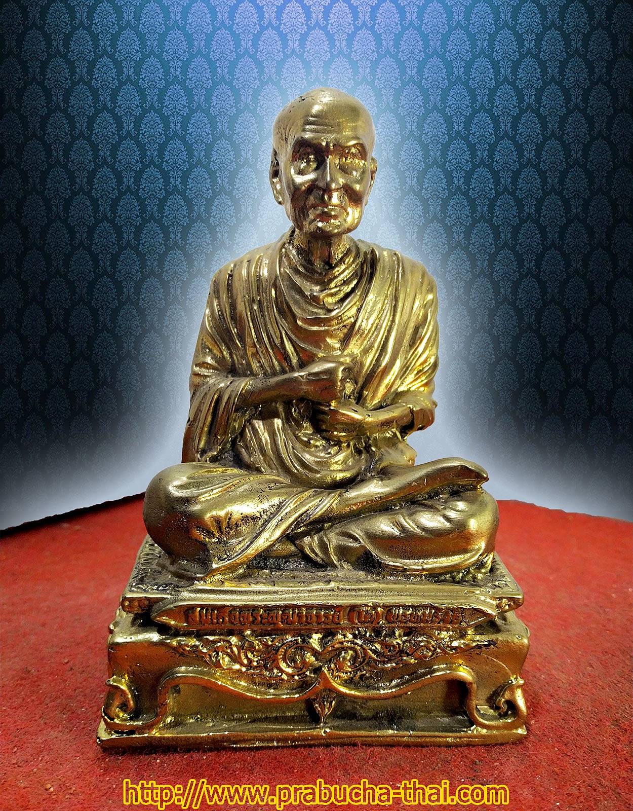 สมเด็จพระพุฒาจารย์ (โต พฺรหฺมรํสี) ฐาน 3 นิ้ว เนื้อทองเหลืองขัดเงา