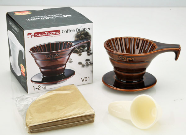 ถ้วยดริปกาแฟเซรามิก ทรงกรวย รูเดี่ยว 1-2 ถ้วย
