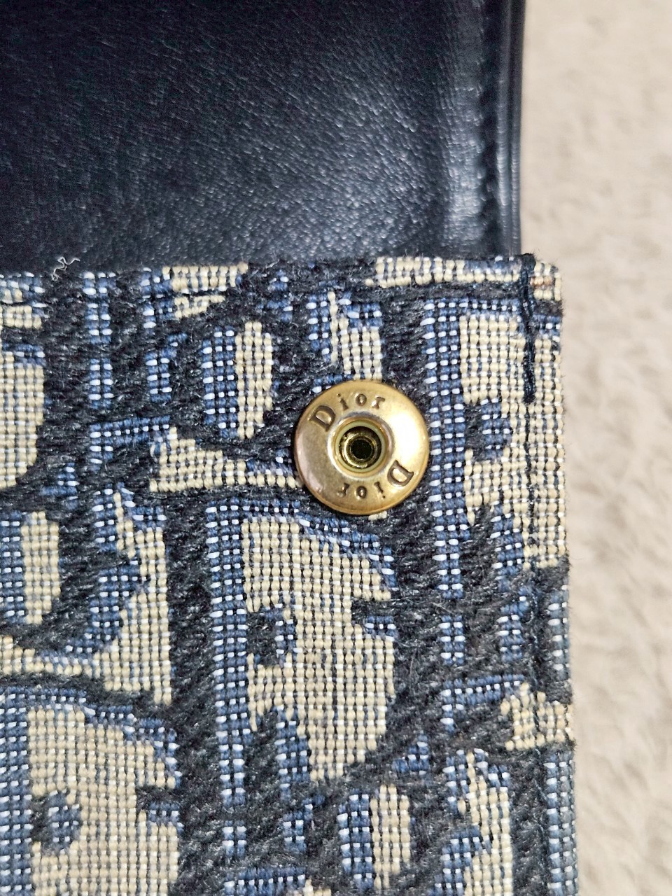 Dior Saddle 5 Gusset Card Holder Blue Dior Oblique Jacquard