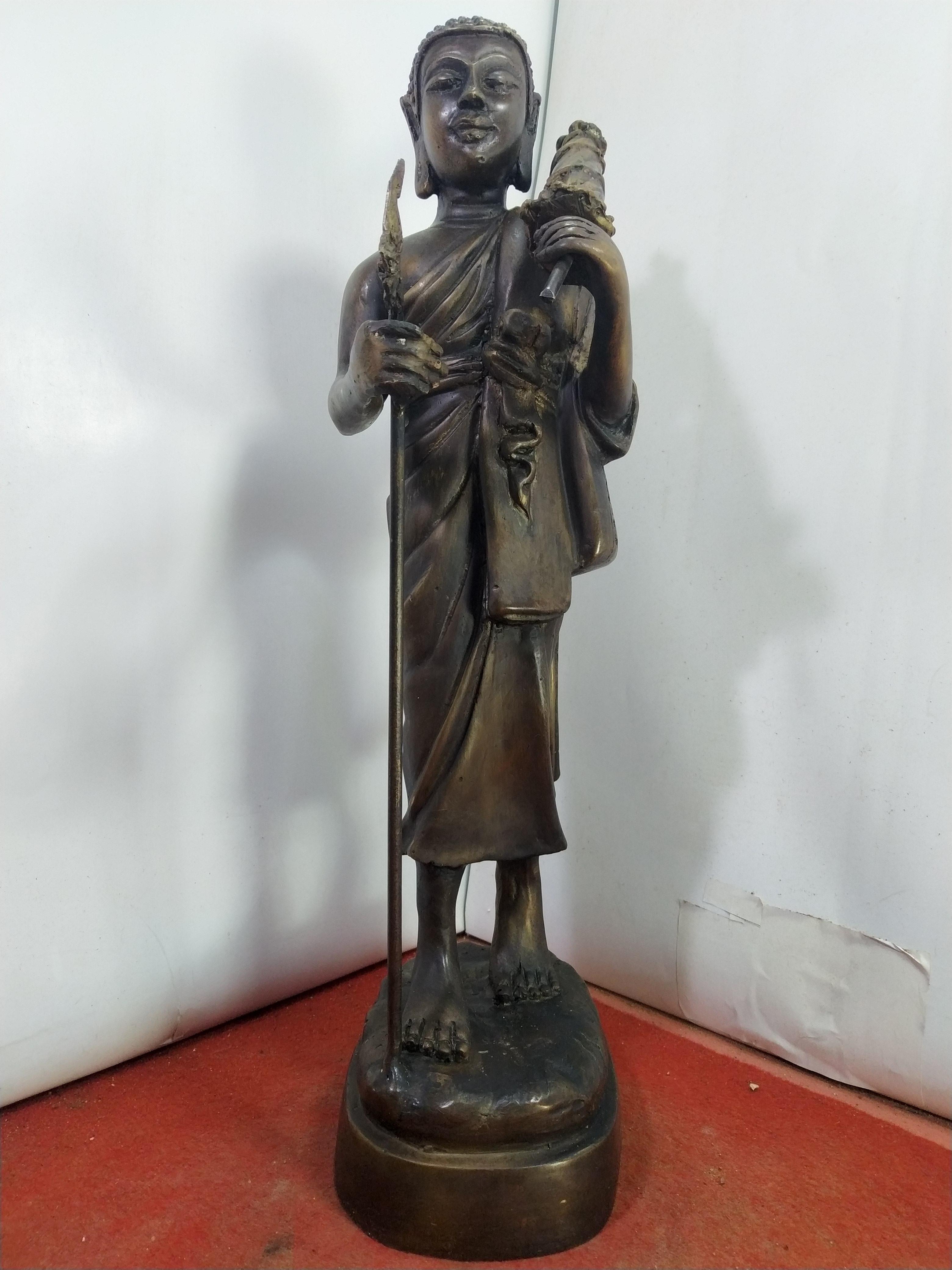 พระสิวลี พระอรหันต์แห่งโชคลาภ สูง 13 นิ้ว เนื้อโลหะทองเหลืองสำริด