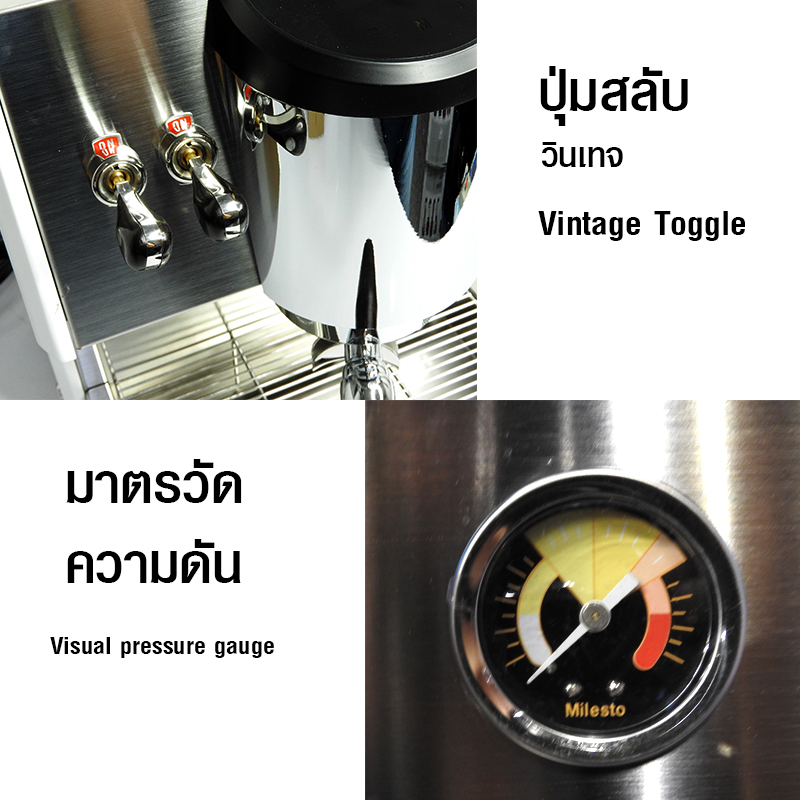 APRESSO AURORA Professional espresso machine 1 brew head- 540CC boiler-semi-expanded saturated brew head